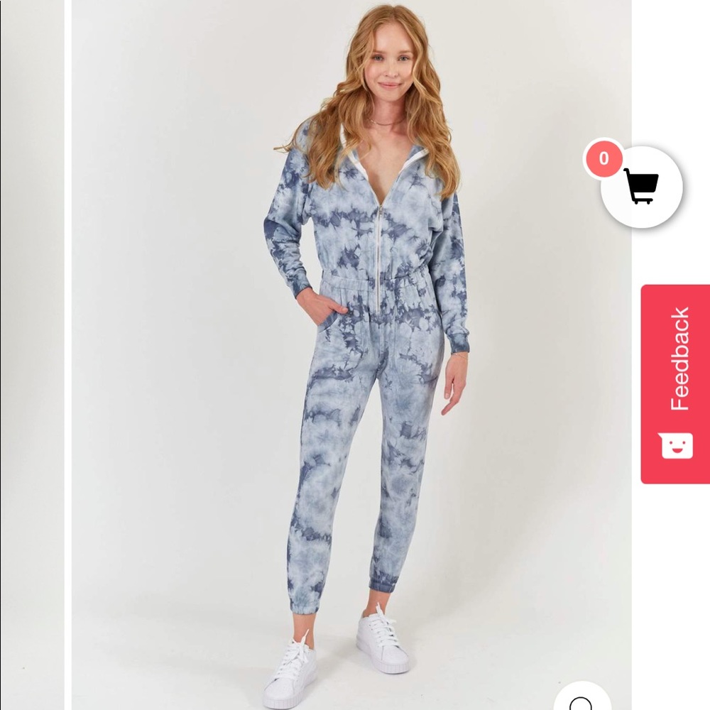 Lezat RESTORE SOFT TERRY JUMPSUIT DUSTYBLUE TIEDYE